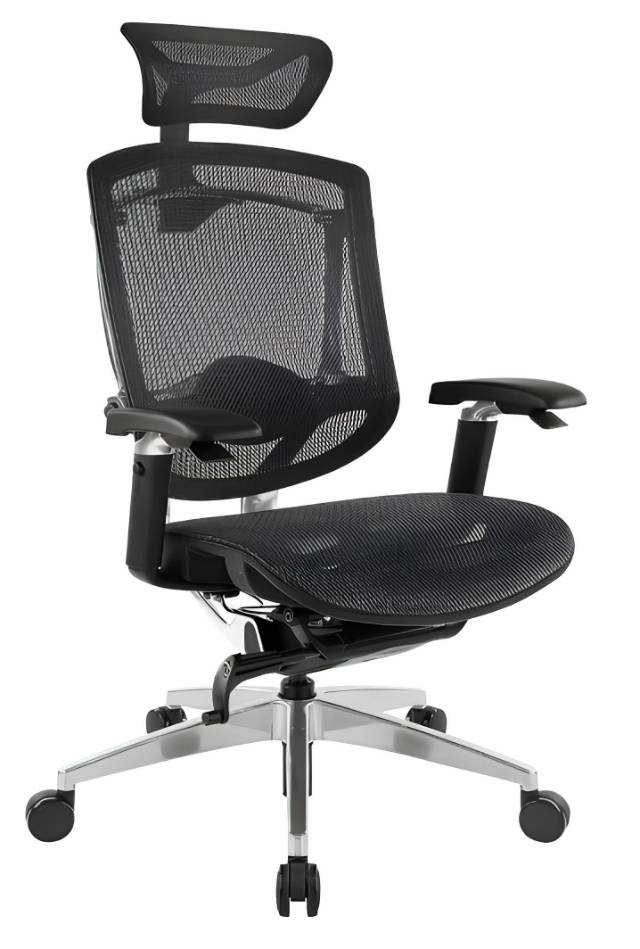 高背透氣線控網椅